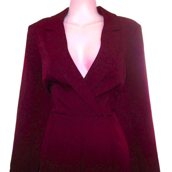 express tux blazer sexy plus size red jumpsuit 12 large - Picture 4 of 7